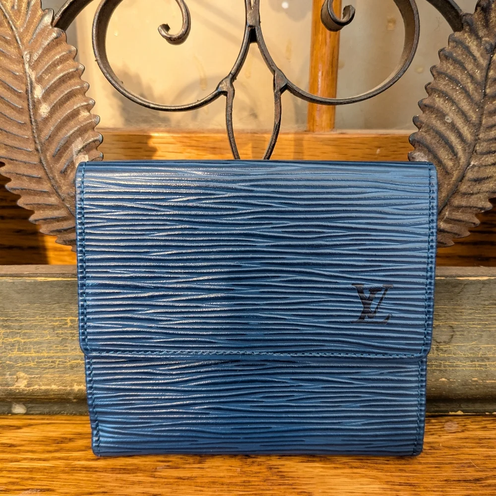 Louis Vuitton Blue Epi Leather Trifold Wallet(Price Is Firm)